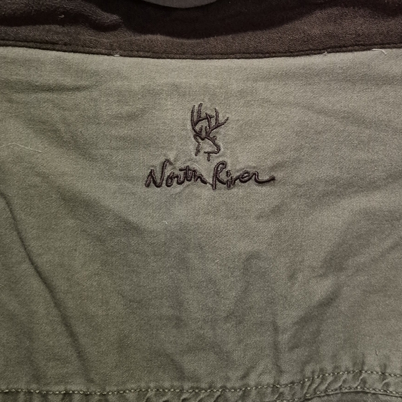 Olive Green Button-Up Shirt with Brown Accents - Picture 9 of 9